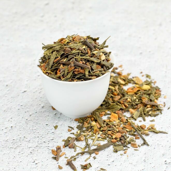 Orange-Zimt-Grüner Chai
