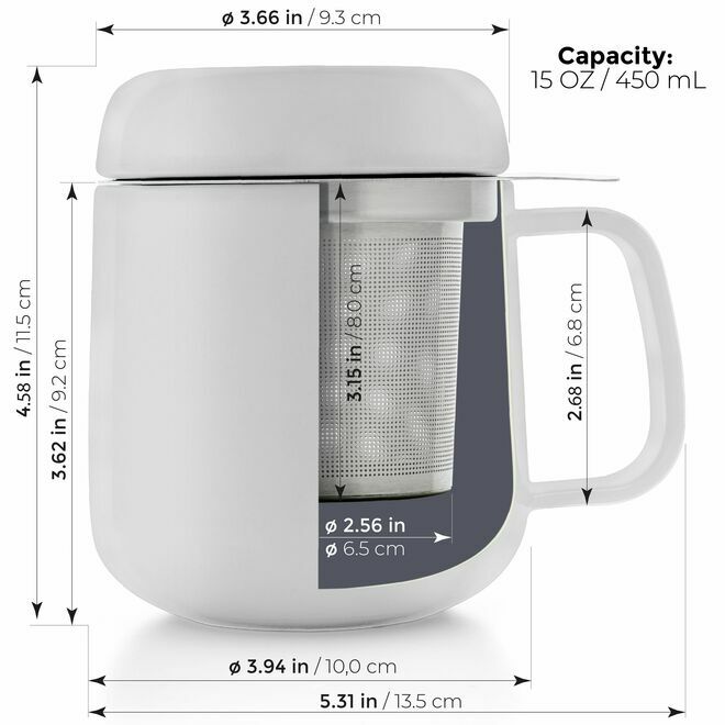 Sumo Porcelain Cup Infuser 15oz